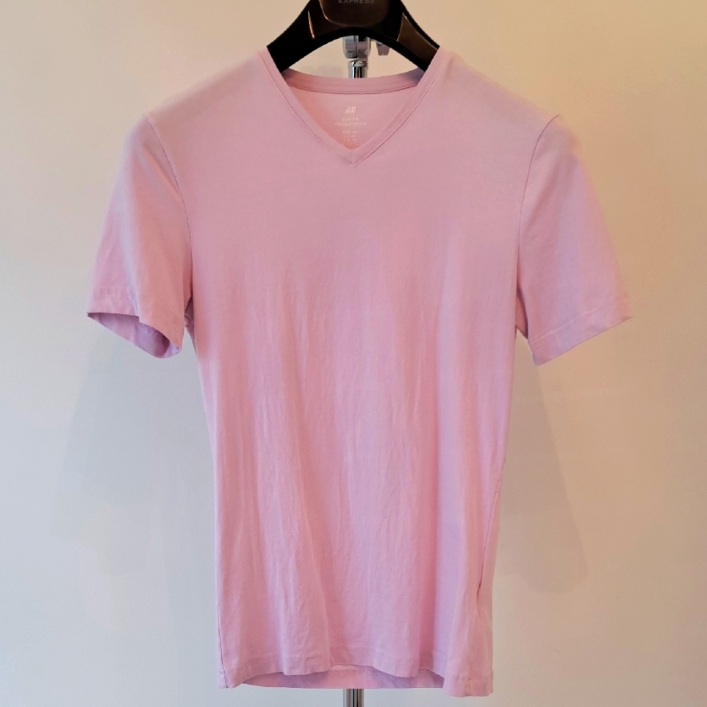 Men's H&M Slim Fit Lavender T-Shirt